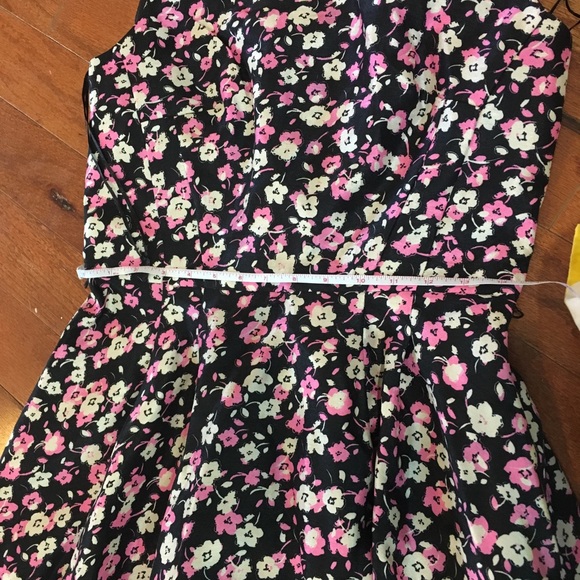Black Floral Vintage Style Dress/ spring dress - Picture 4 of 5